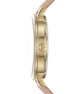 Women's Metro Three-Hand Nude Leather Watch 34mm Gift Set