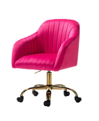 Velvet Home Office Desk Chair Height Adjustable Chair