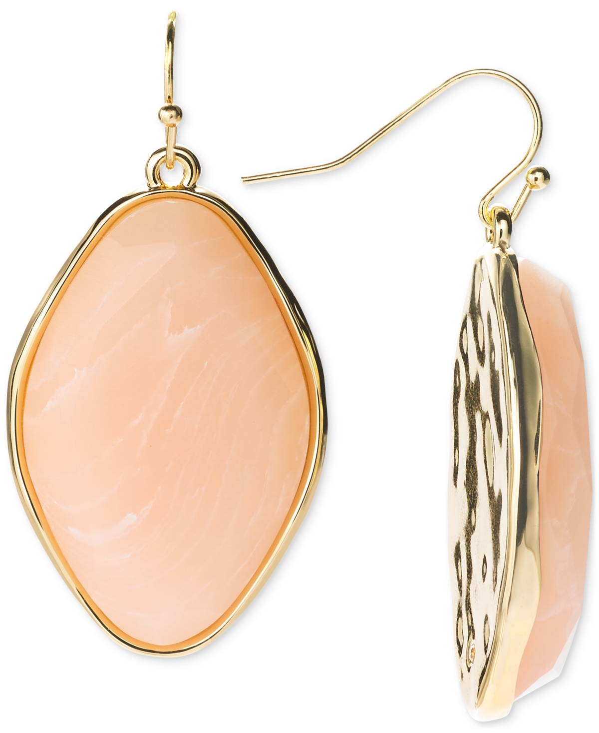 Gold-Tone Stone Hook Earrings, Created for Macy's - Pink