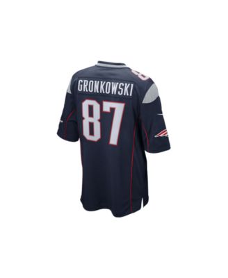 Nike Tampa Bay Buccaneers No87 Rob Gronkowski Red Men's Super Bowl LV Champions Patch Stitched NFL Limited Rush Jersey