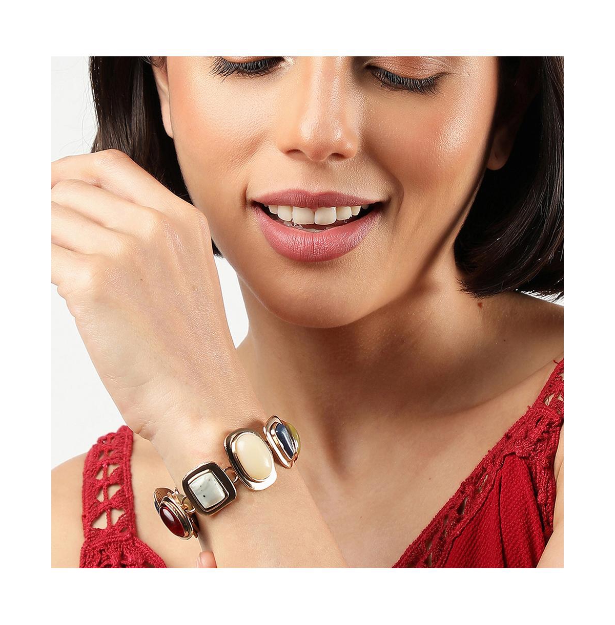 Sohi Women'sMaxi Stone Bracelet - Multicolor