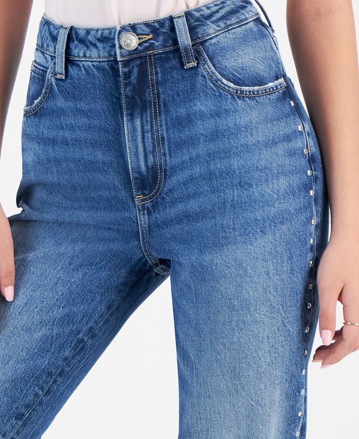 GUESS Women's Straight High Rise Mom Jeans - Macy's