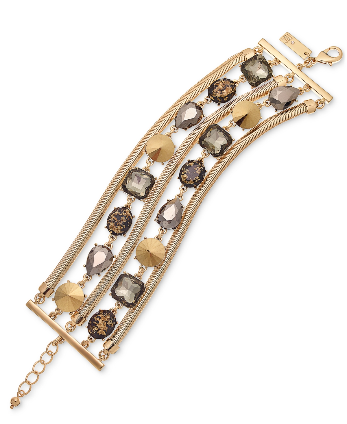 Shop Inc International Concepts Jewel Flex Bracelet, Created For Macy's In Black