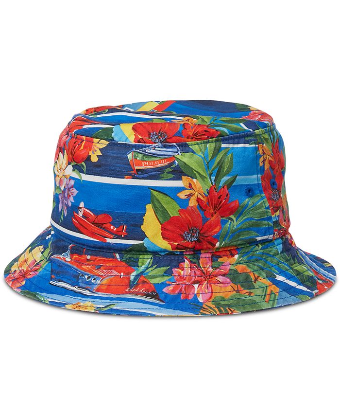Polo Ralph Lauren Men's Tropical-Print Twill Bucket Hat - Macy's