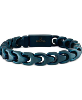 Bulova - Blue-Tone IP Stainless Steel Link Bracelet