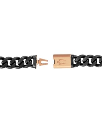 Gray & Rose Gold-Tone IP Stainless Steel Link Bracelet