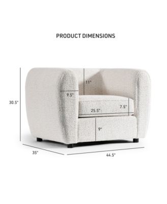 Valerian 45" Boucle Fabric Club Chair