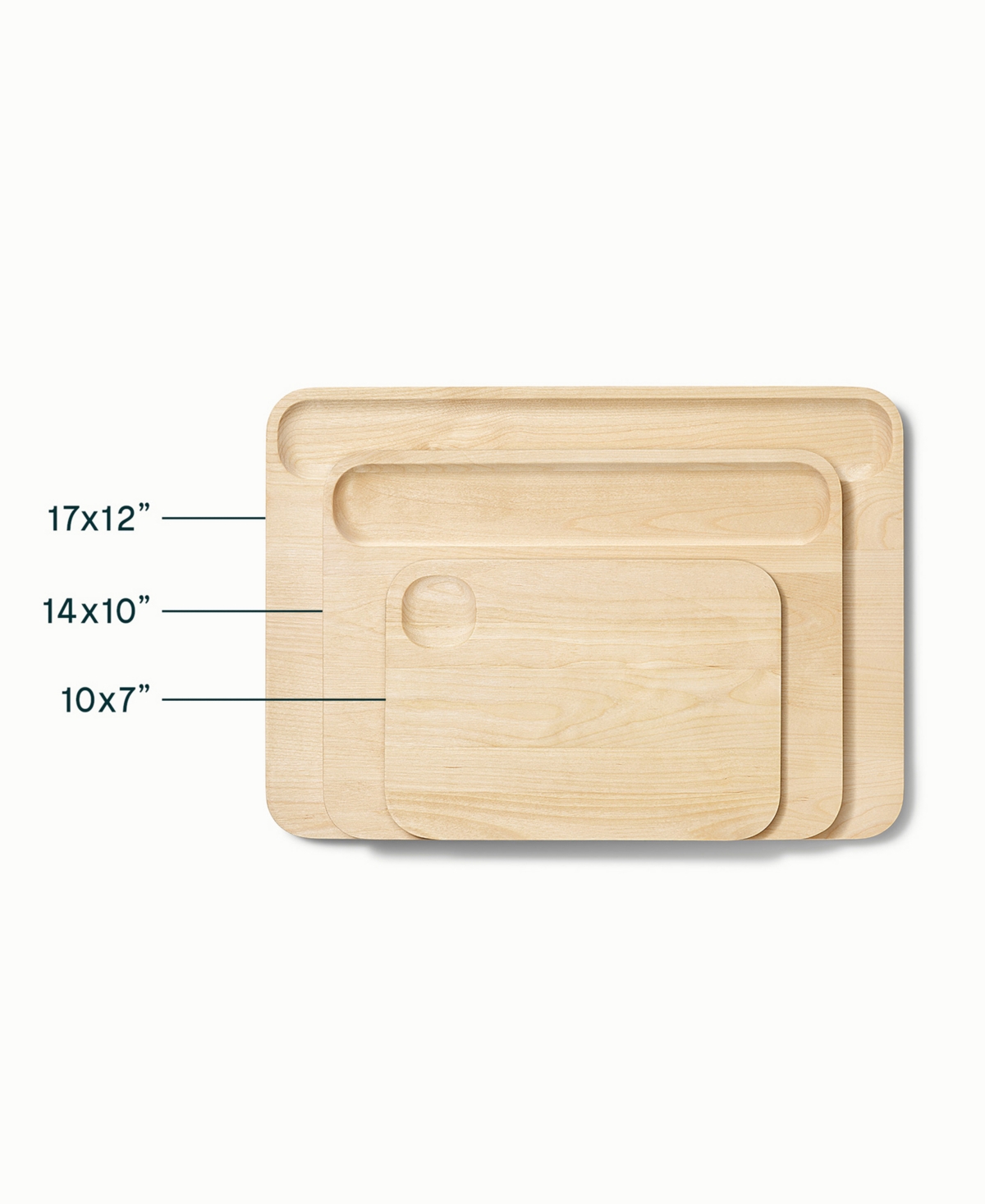 Caraway Birch Wood 4 Piece Cutting Board Set