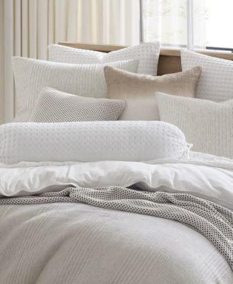 DKNY Pure Waffle Bolster Decorative Pillow, 12" x 36"	