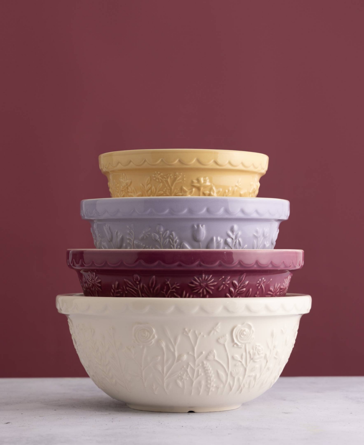 Mason Cash In The Meadow 11" Mixing Bowl In Purple