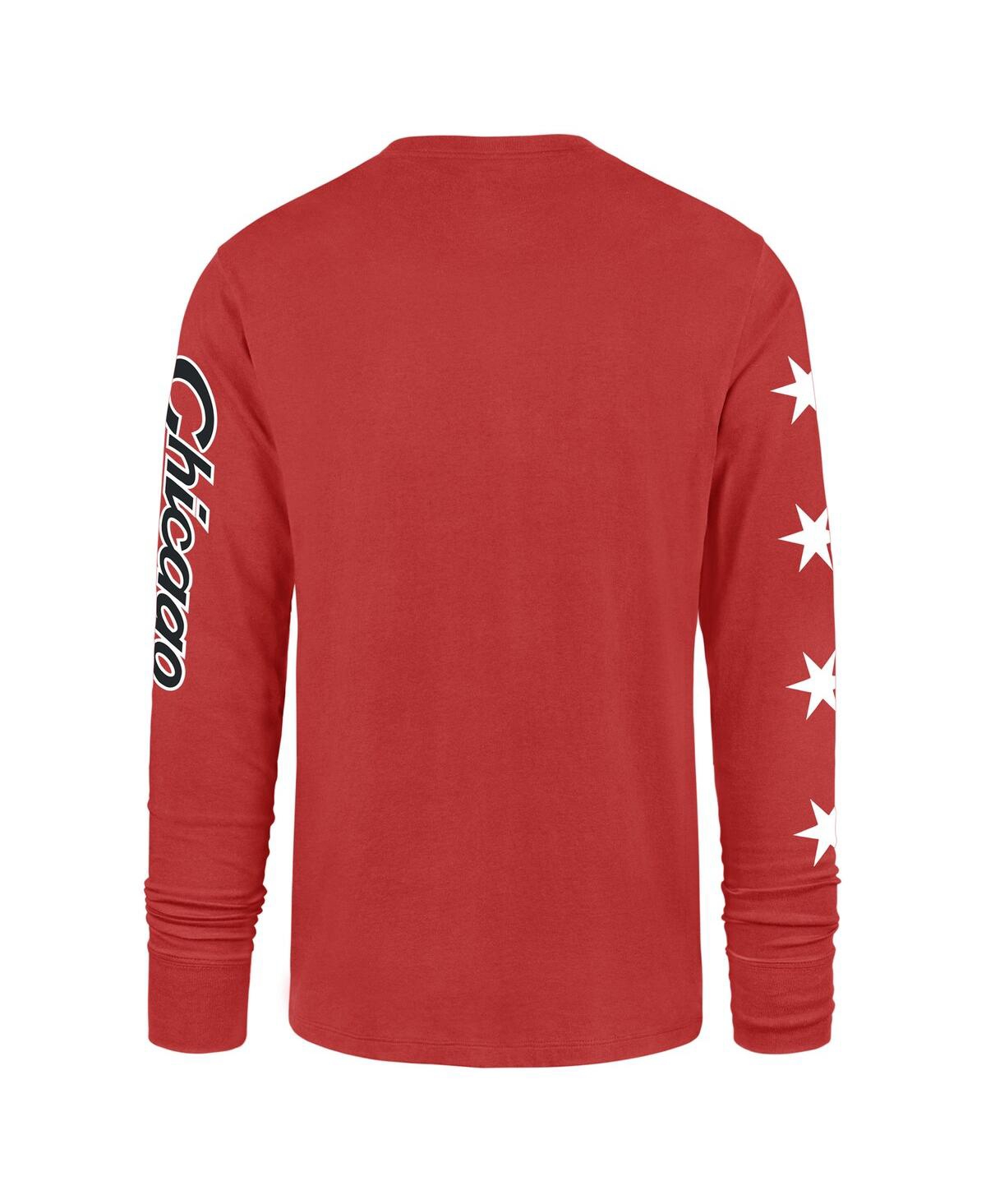 Shop 47 Brand Men's ' Red Chicago Bulls 2023/24 City Edition Triplet Franklin Long Sleeve T-shirt