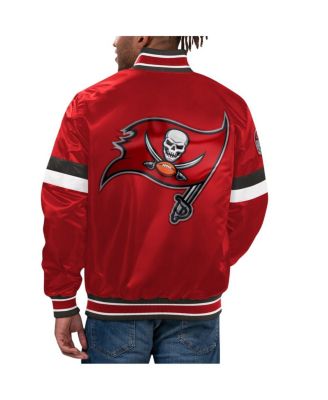 Men's Red Tampa Bay Buccaneers Home Game Satin Full-Snap Varsity Jacket