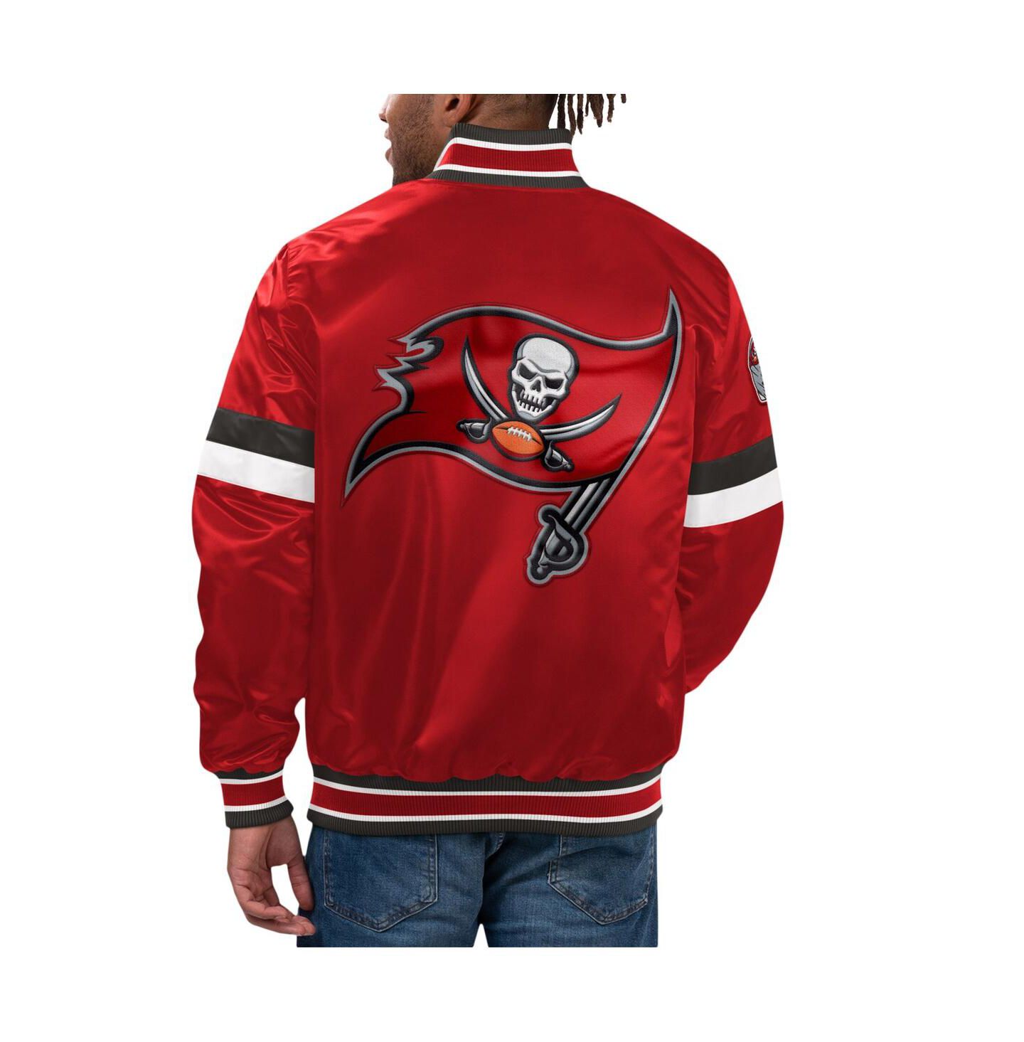 Мужская куртка Starter Red Tampa Bay Buccaneers Home Game Satin Full-Snap Varsity — фото 2