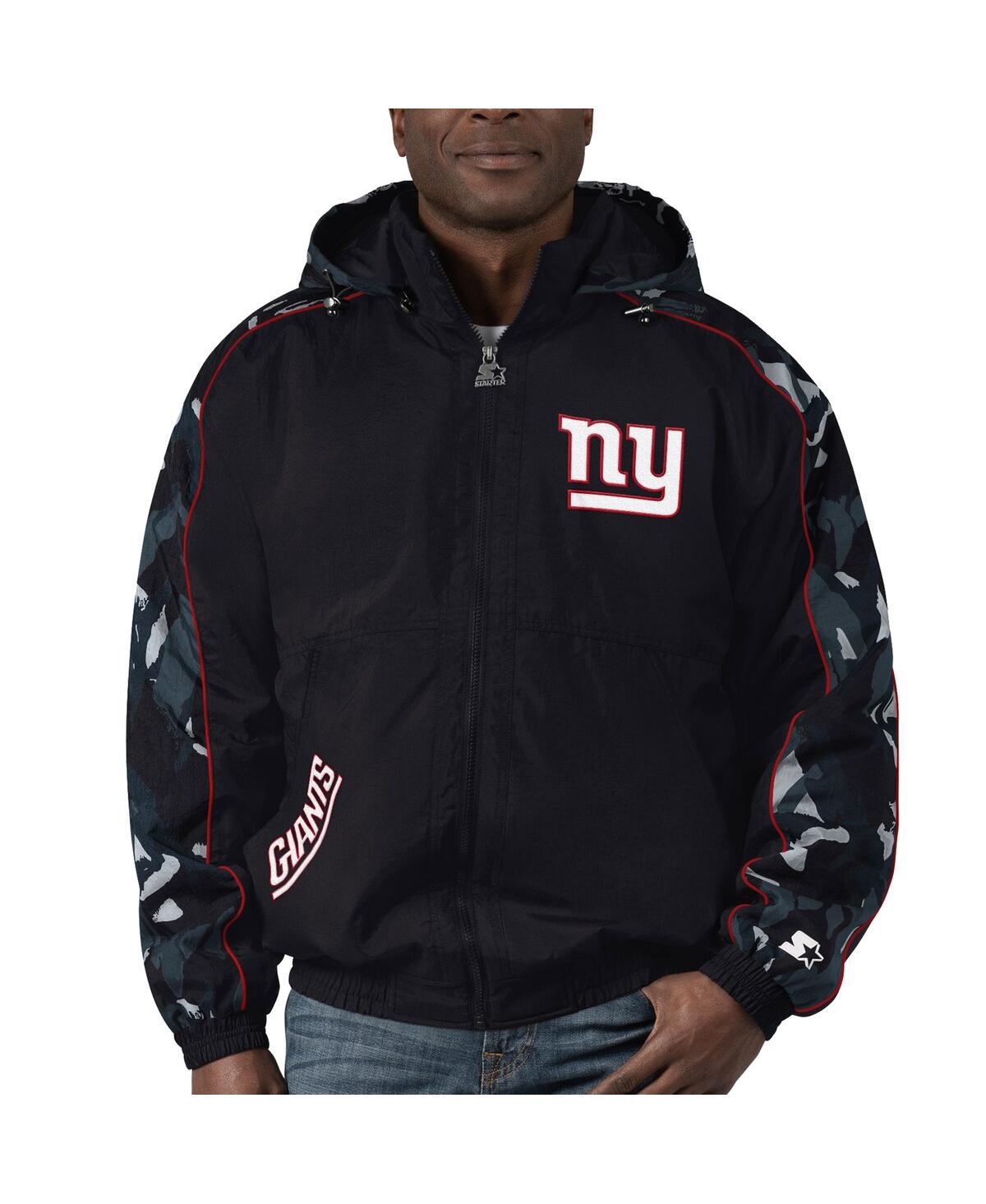 Starter Men's  Black New York Giants Thursday Night Gridiron Full-zip Hoodie Jacket