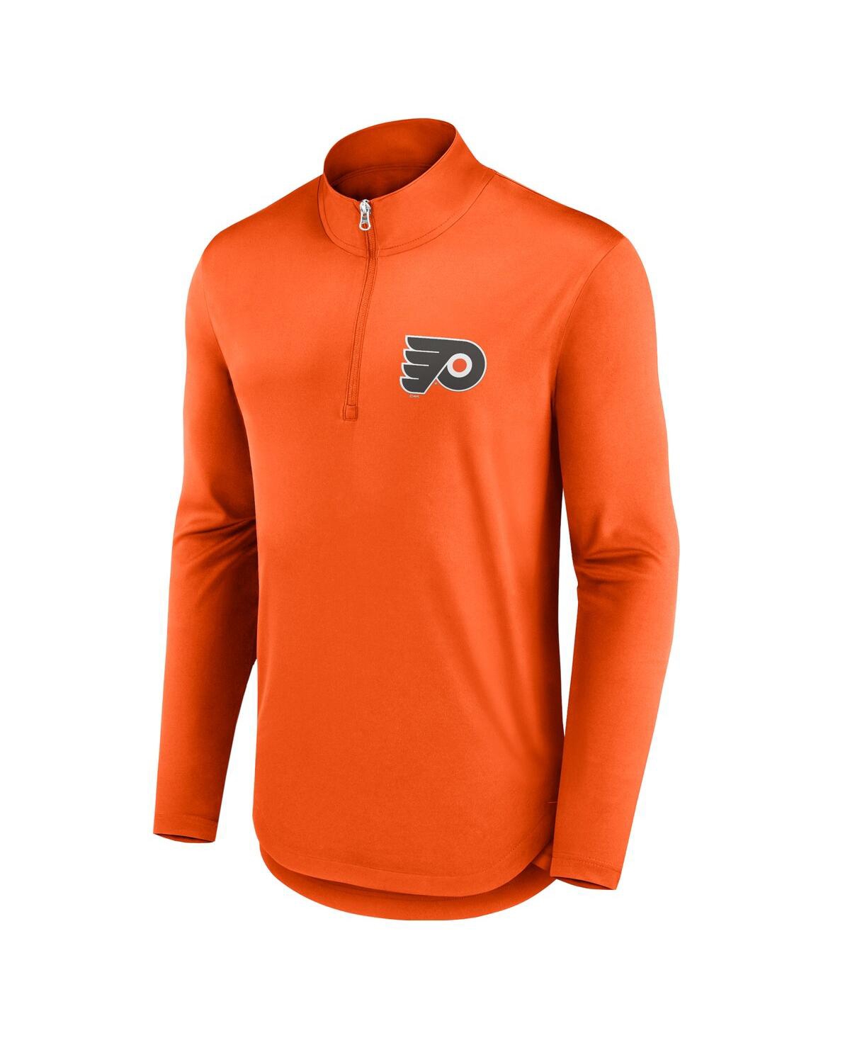 Men's FanaticsPhiladelphia Flyers Mock Neck Quarter-Zip Top - Orange