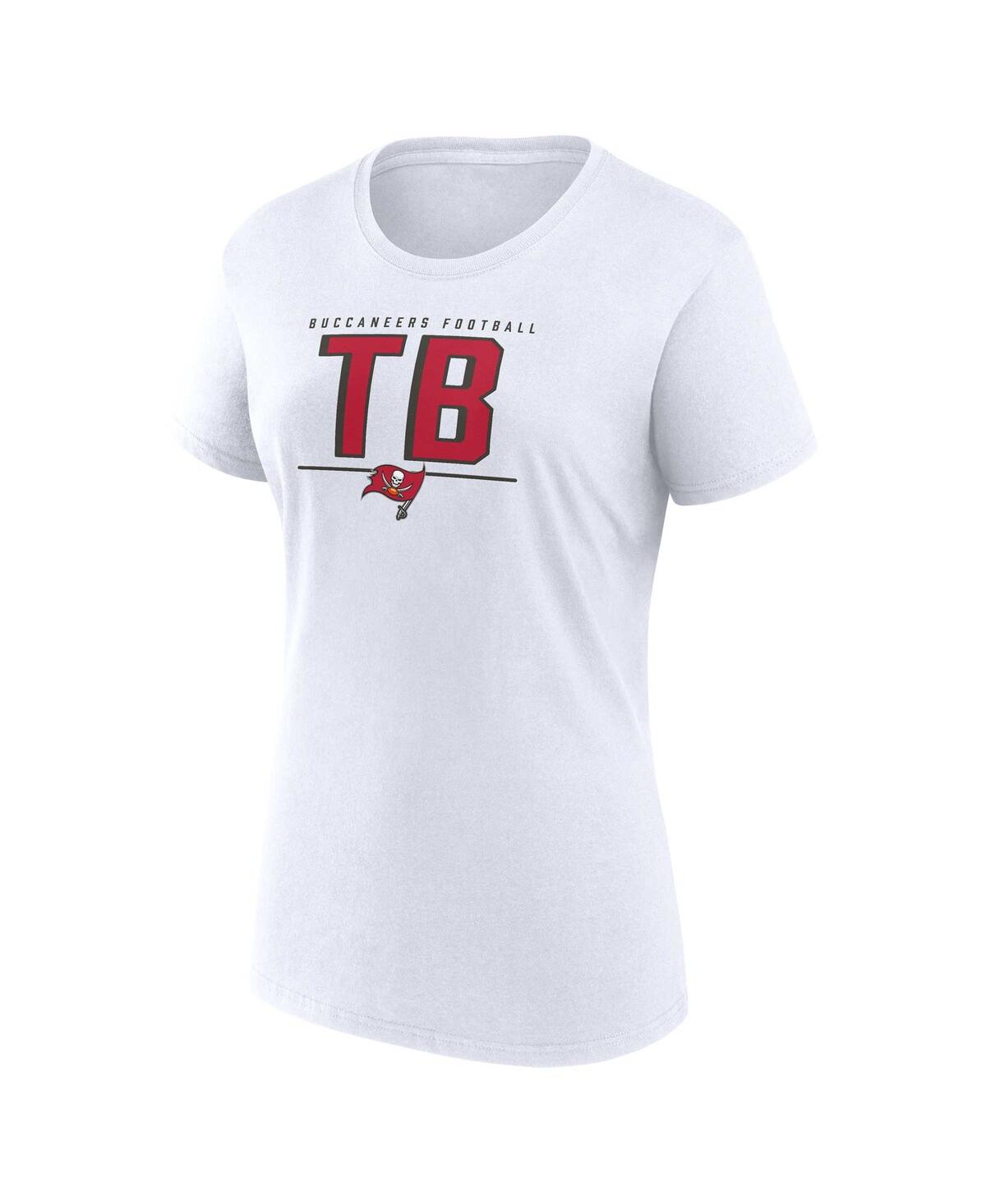 Shop Fanatics Women's  Red, White Tampa Bay Buccaneers Two-pack Combo Cheerleaderâ T-shirt Set In Red,white