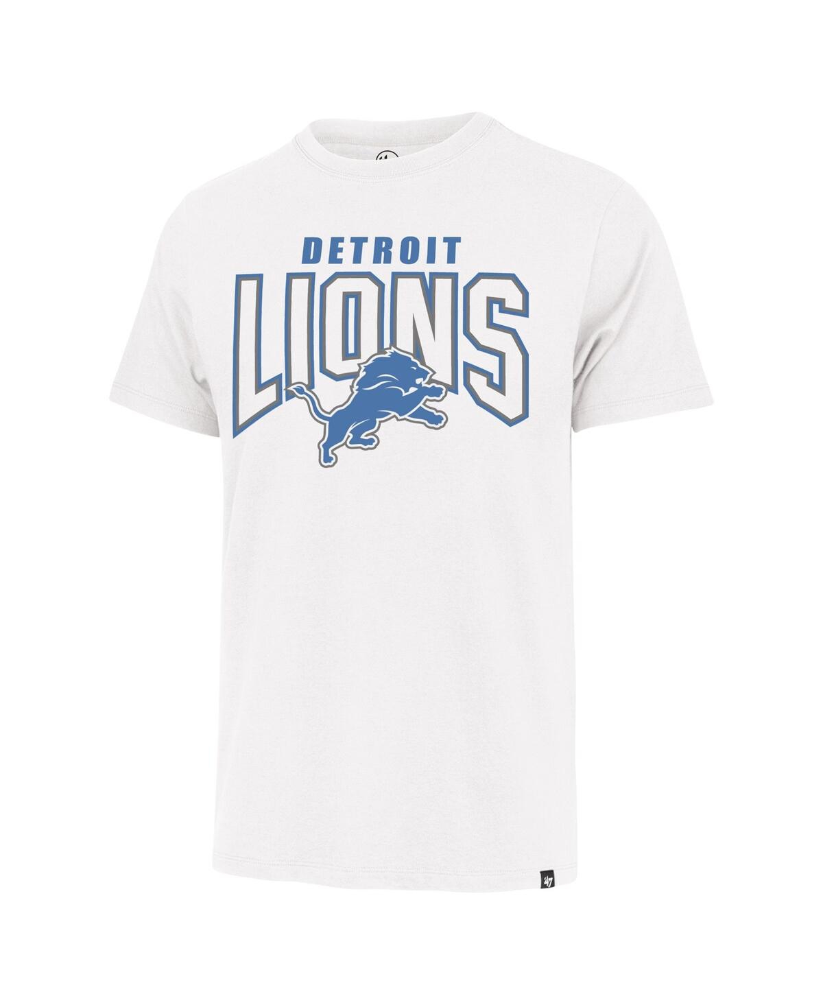 Shop 47 Brand Men's ' White Detroit Lions Restart Franklin T-shirt