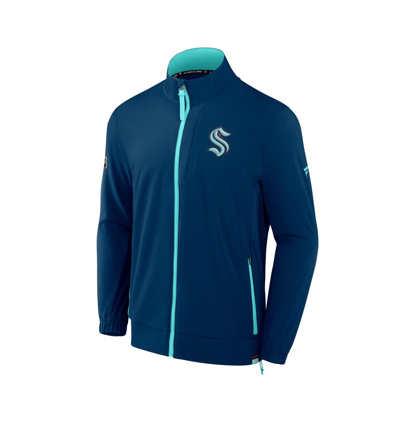 Мужская куртка Fanatics Deep Sea Blue Seattle Kraken Authentic Pro Rink Full-Zip — фото 2