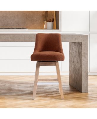 26" Upholstered Swivel Counter Height Bar Stool