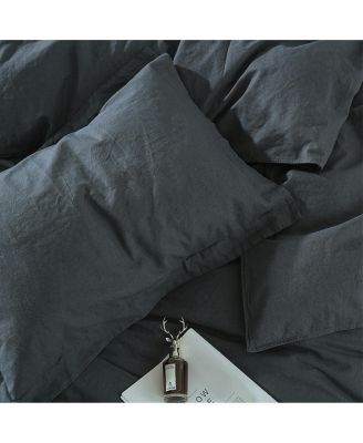 Pre-washed Linen 3-Pc. Duvet Cover Set, Full/Queen