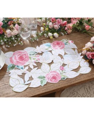 Elrene - Vintage Rose Cutwork Allover Rectangular Placemat