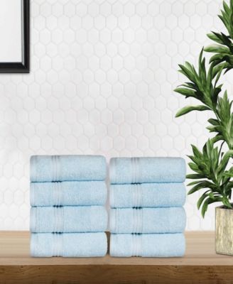 Solid Quick Drying 100% Egyptian Cotton 8-Pc Hand Towel Set
