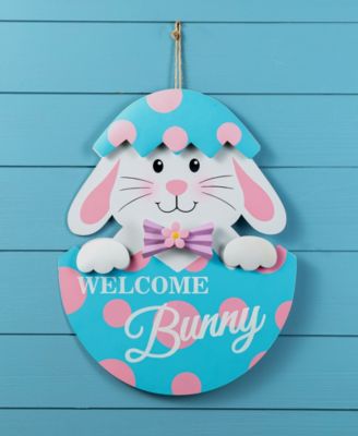 24" H Easter Metal Bunny Egg Yard Stake