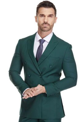 Men's Slim Fit 2-Piece Double Breasted Suit