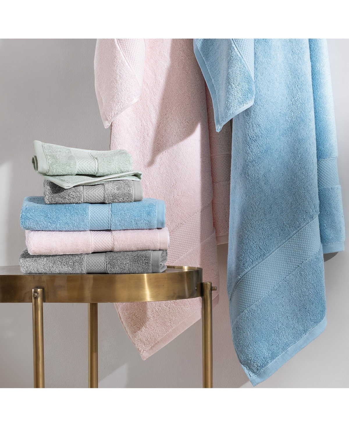 Aston and Arden Aston & Arden Egyptian Cotton Luxury Towels (Pack of 6), 600GSM, Seven Color Options, Jacquard Dobby Border, 16x30