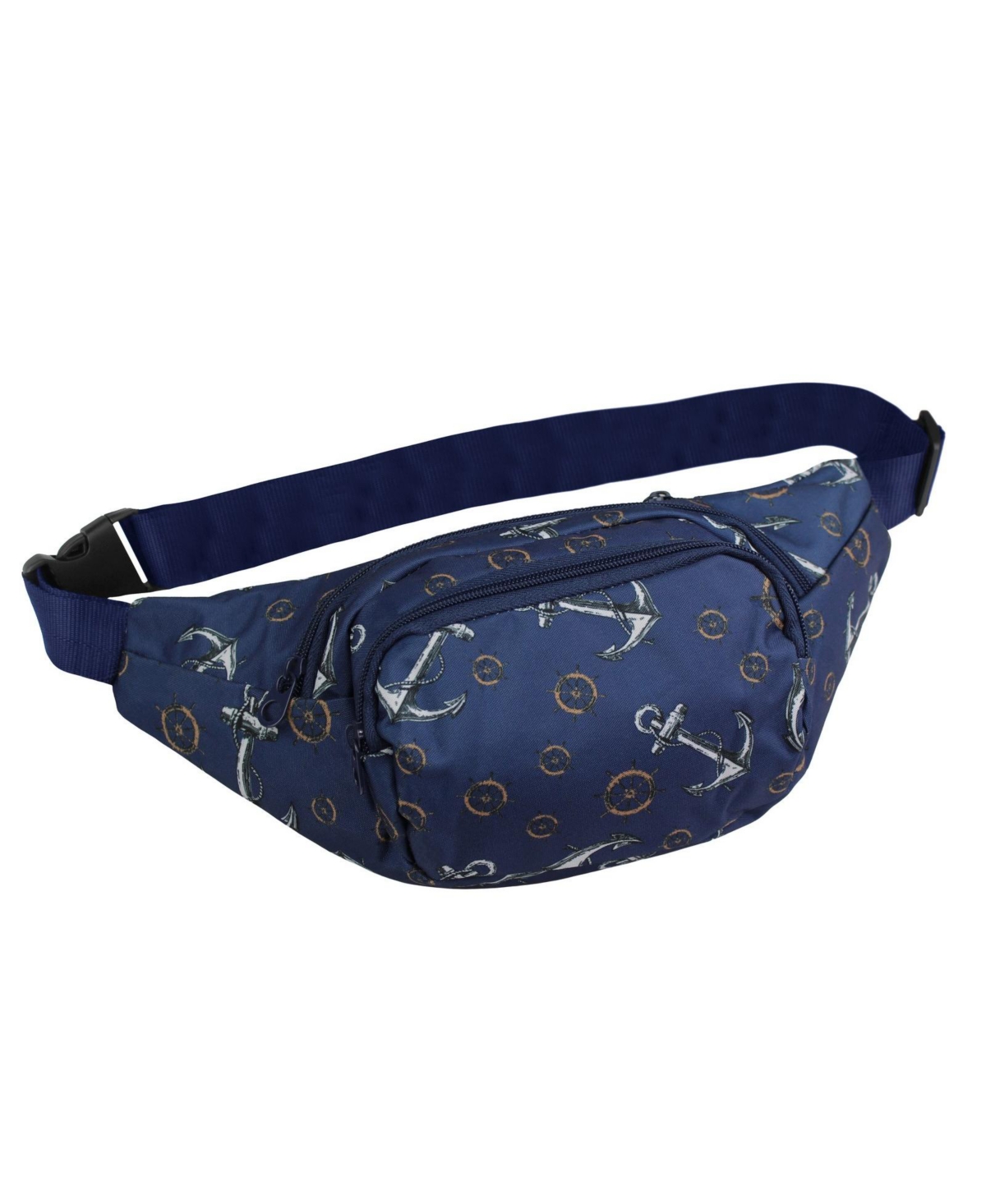 Anchor 14-Inch Fanny Pack Adjustable Crossbody Waist Pack - Anchor blue