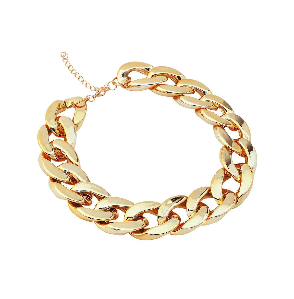 Women's Gold Metallic Chainlink Necklace - Gold