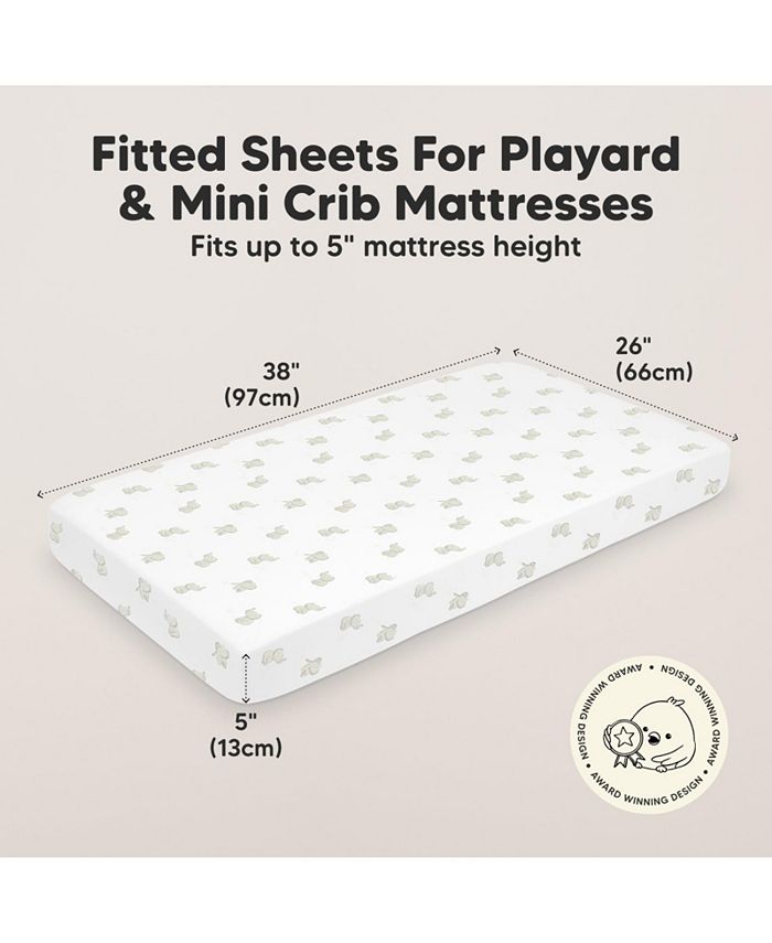KeaBabies Mini Crib Sheets for Baby Girls, Boys, 2Pack Soothe Pack and