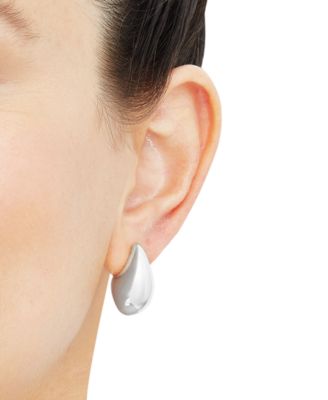 Polished Teardrop Sculptural Stud Earrings in 14k Gold, 22mm