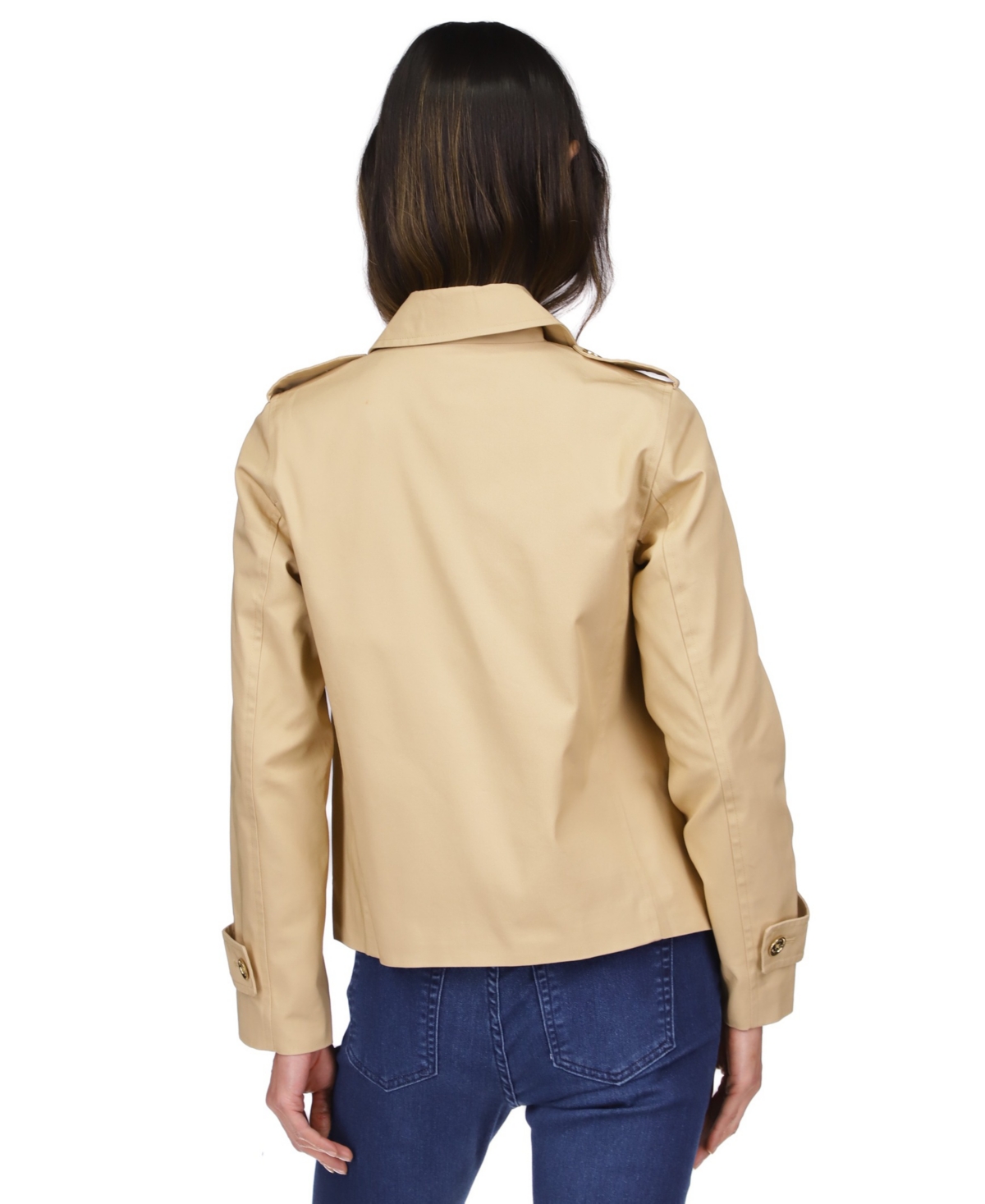 Michael Michael Kors Women's Cotton Twill Cropped Peacoat