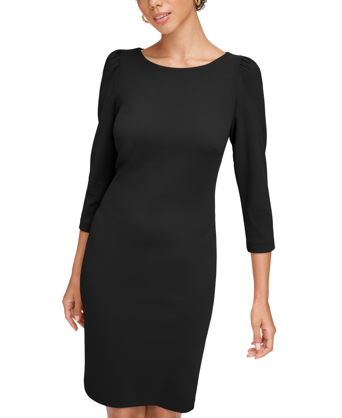 Shop Calvin Klein Women's 3/4-sleeve Sheath Dress In Cerise