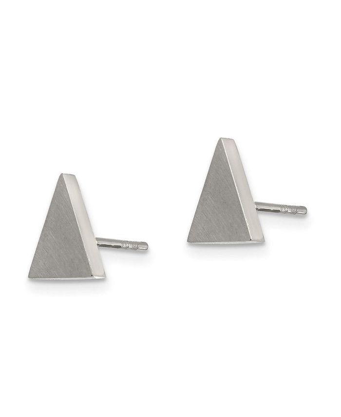 Chisel Stainless Steel Brushed Triangle Earrings Macy's