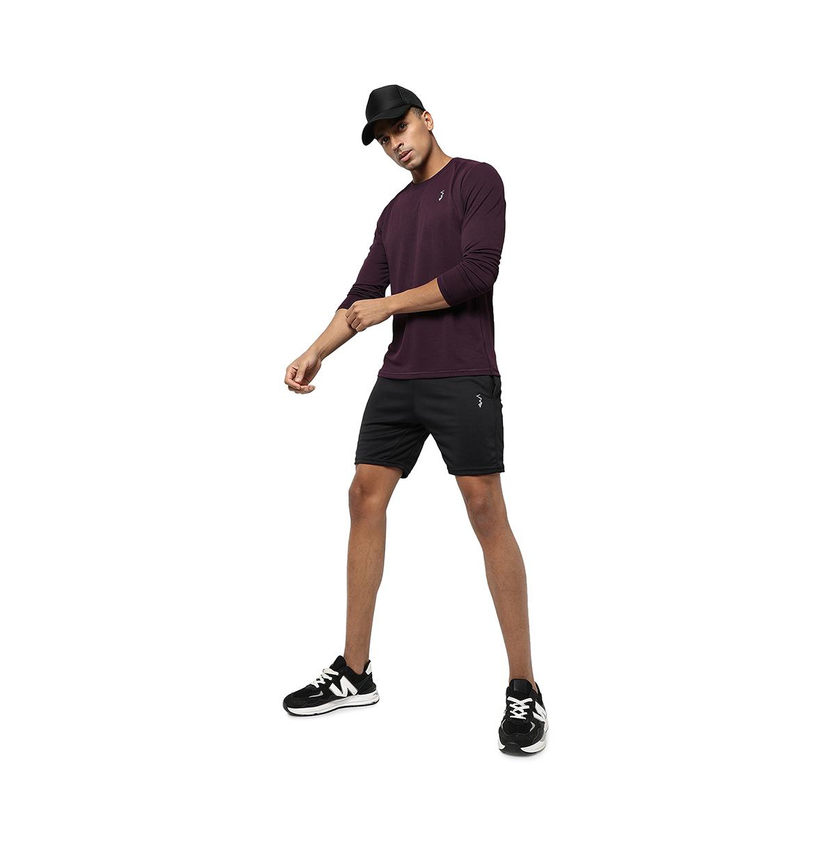 Campus Sutra Men'sBasic Active wear T-Shirt - Maroon red