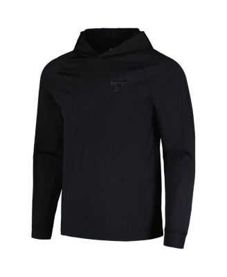 Men's Black Chicago Bulls Performance Long Sleeve Hoodie T-shirt