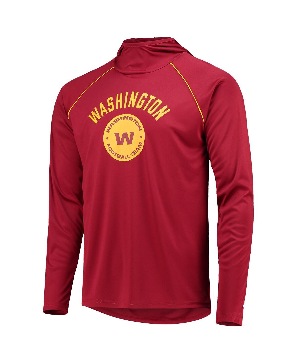 Men's StarterWashington Football Team Raglan Long Sleeve Hoodie T-shirt - Burgundy