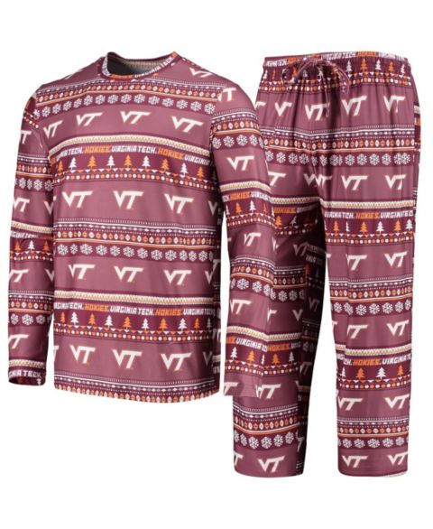 Мужская пижама Concepts Sport Virginia Tech Hokies Ugly Sweater, Maroon