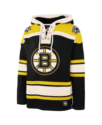 Men's Black Boston Bruins Big and Tall Superior Lacer Pullover Hoodie