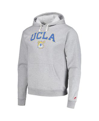 Men's Heather Gray Distressed UCLA Bruins Tall Arch Essential Pullover Hoodie