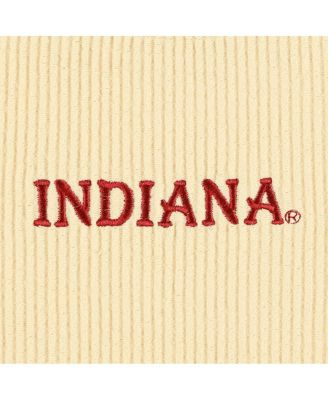 Women's Cream Indiana Hoosiers Timber Cropped Pullover Sweatshirt