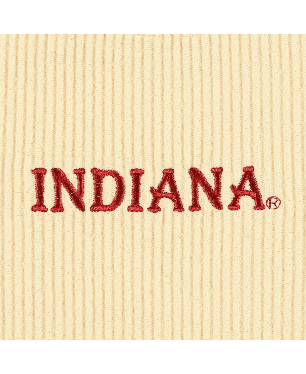 Shop League Collegiate Wear Women's  Cream Indiana Hoosiers Timber Cropped Pullover Sweatshirt