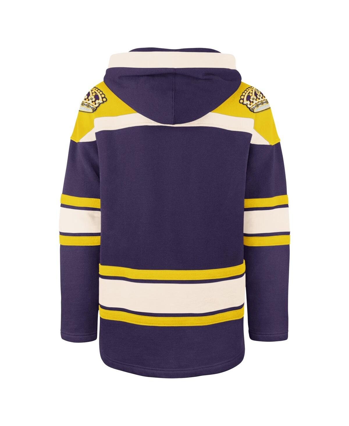 Men's '47 BrandLos Angeles Kings Superior Lacer Pullover Hoodie - Purple