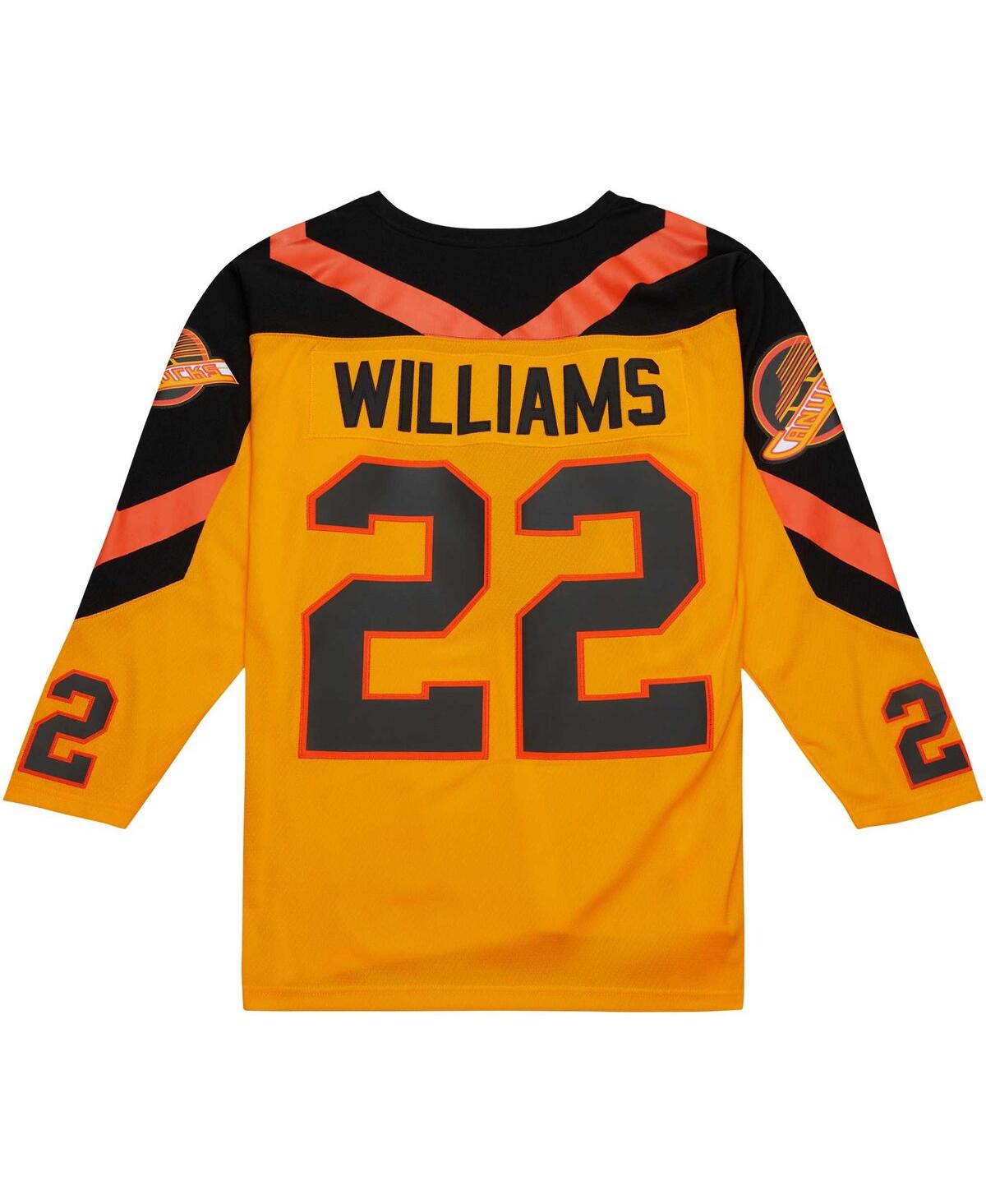 Men's Mitchell & Ness Dave WilliamsVancouver Canucks Men's 1981/82 Blue Line Player Jersey - Yellow