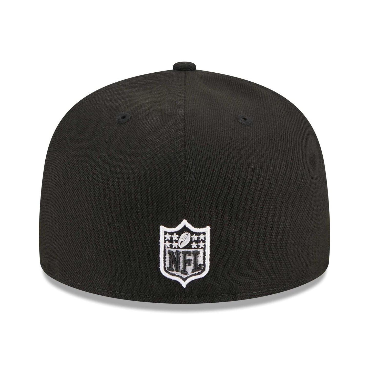 Мужская кепка New Era Black Chicago Bears Alternate Logo Main Patch 59FIFTY Fitted Hat — фото 3