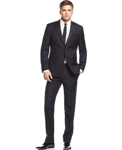 DKNY Extra Slim-Fit Black Tuxedo