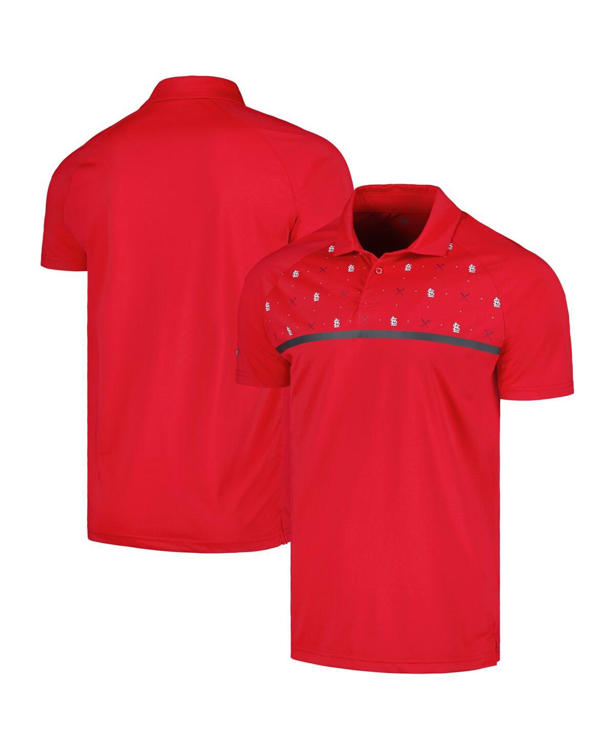 Men's LevelWear Red St. Louis Cardinals Sector Batter Up Raglan Polo Shirt - Red