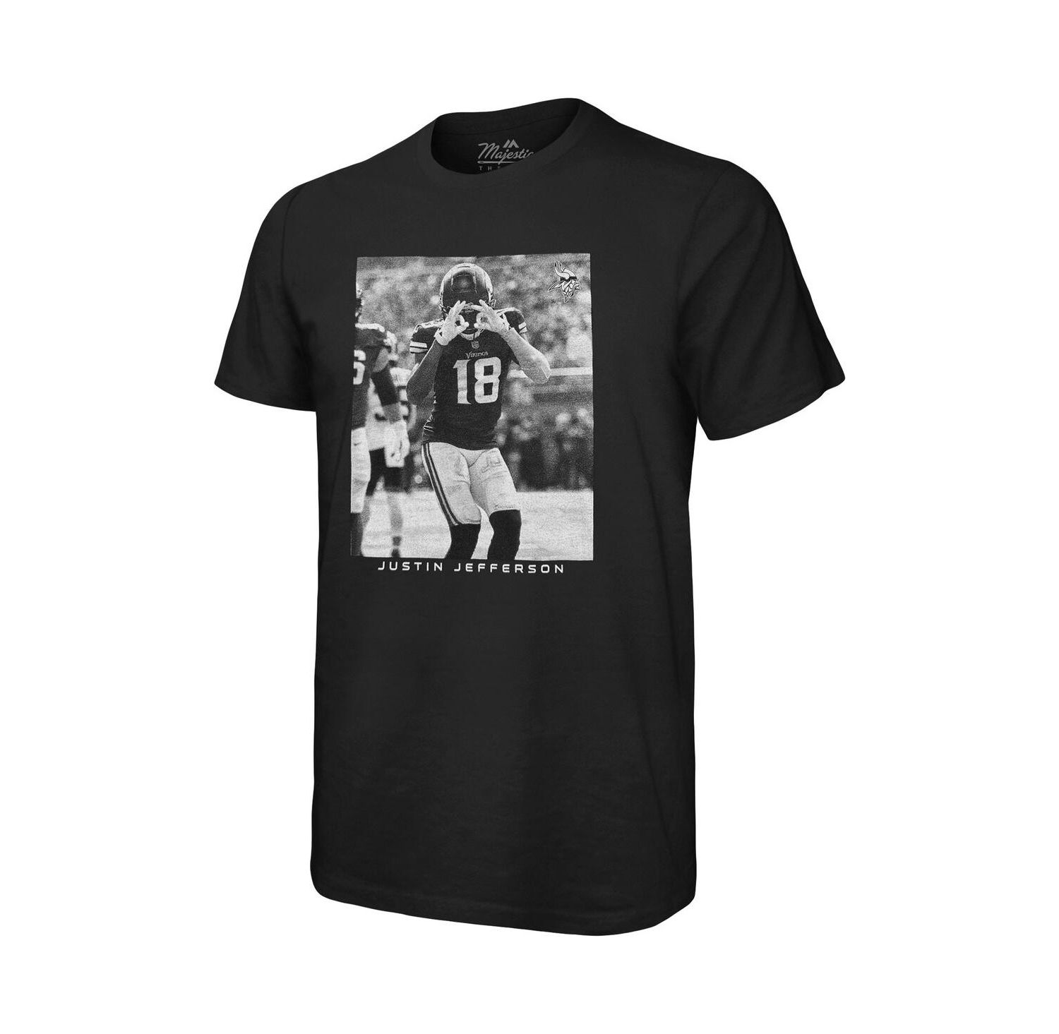 Men's Threads Justin Jefferson Black Minnesota Vikings Oversized Player Image T-shirt